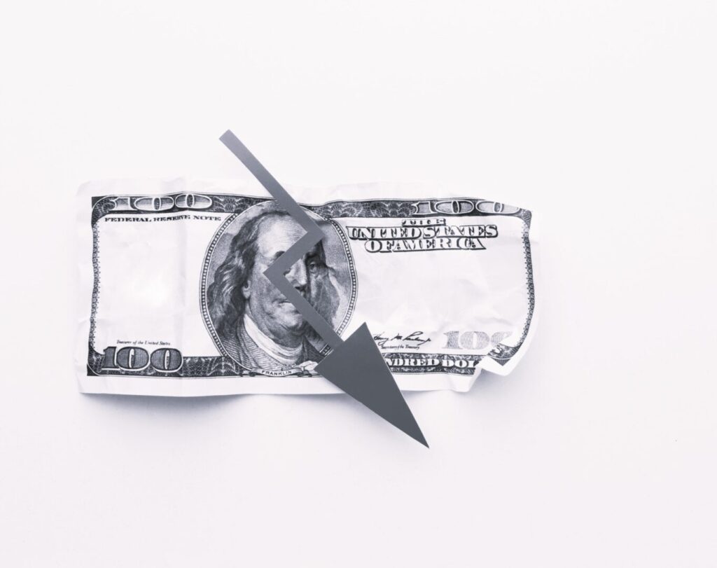 dolar em queda